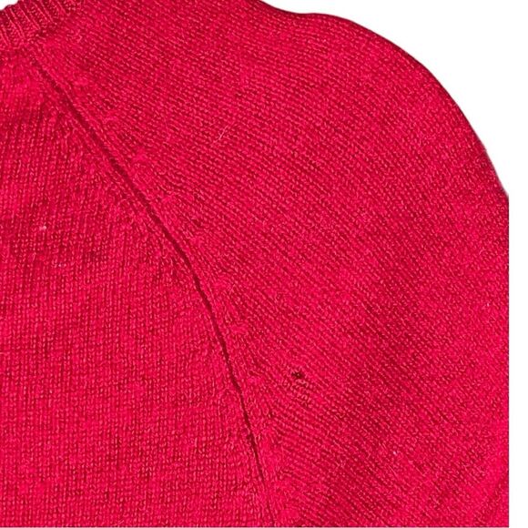 Moda International Red Short Sleeve Crewneck Knit Pullover Sweater Size Medium - Picture 7 of 8